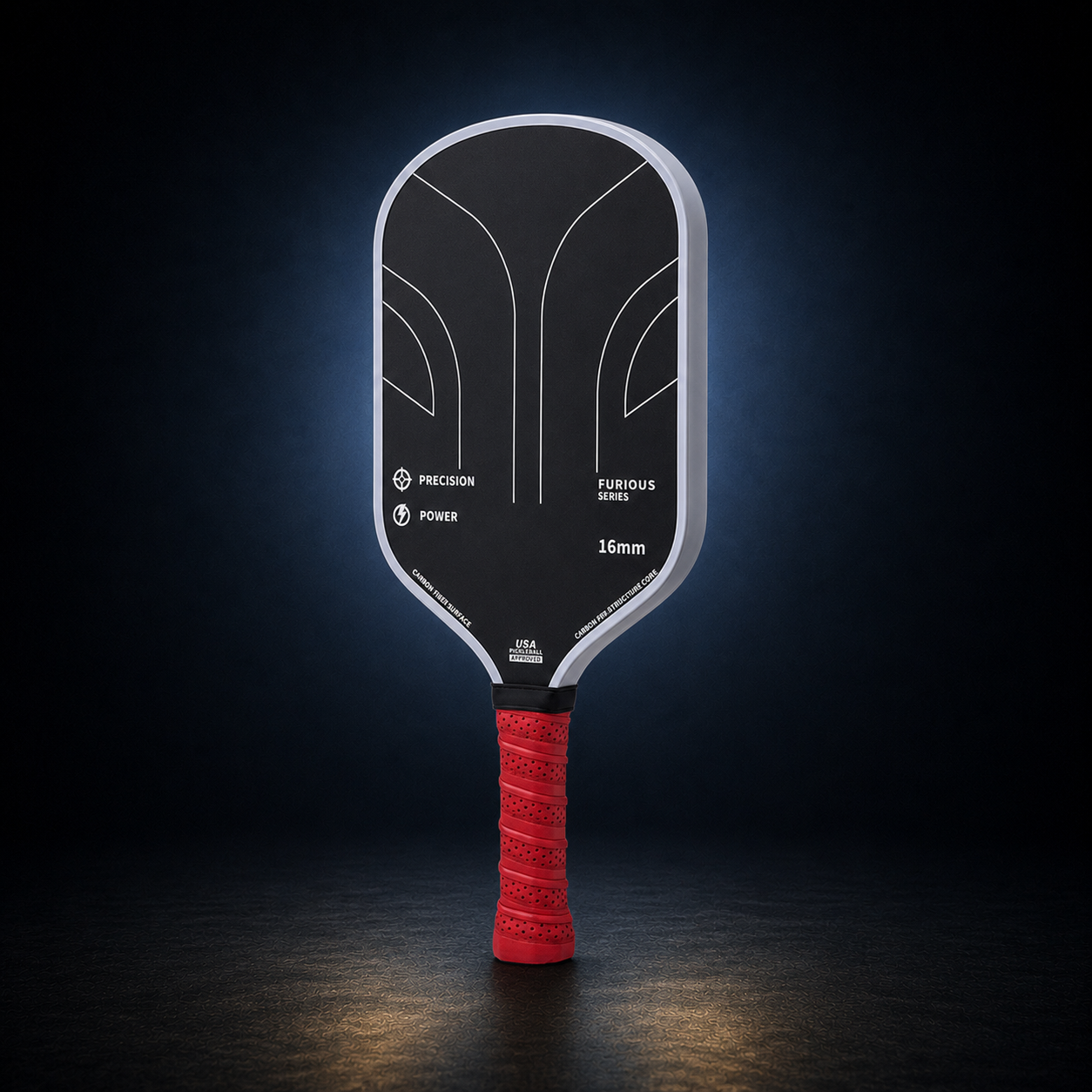 Aldren Signature Ascot T700 paddle, upright dark studio three-quarter view — ALDREN_DARK_53183338217839_ANGLE