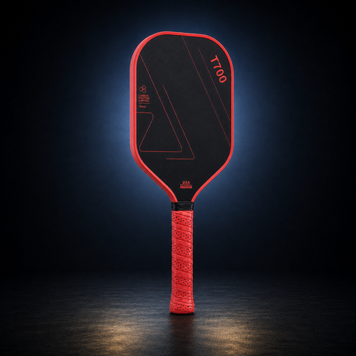 Aldren Signature Bordeaux T700 paddle, upright dark studio three-quarter view — ALDREN_DARK_53183338086767_ANGLE