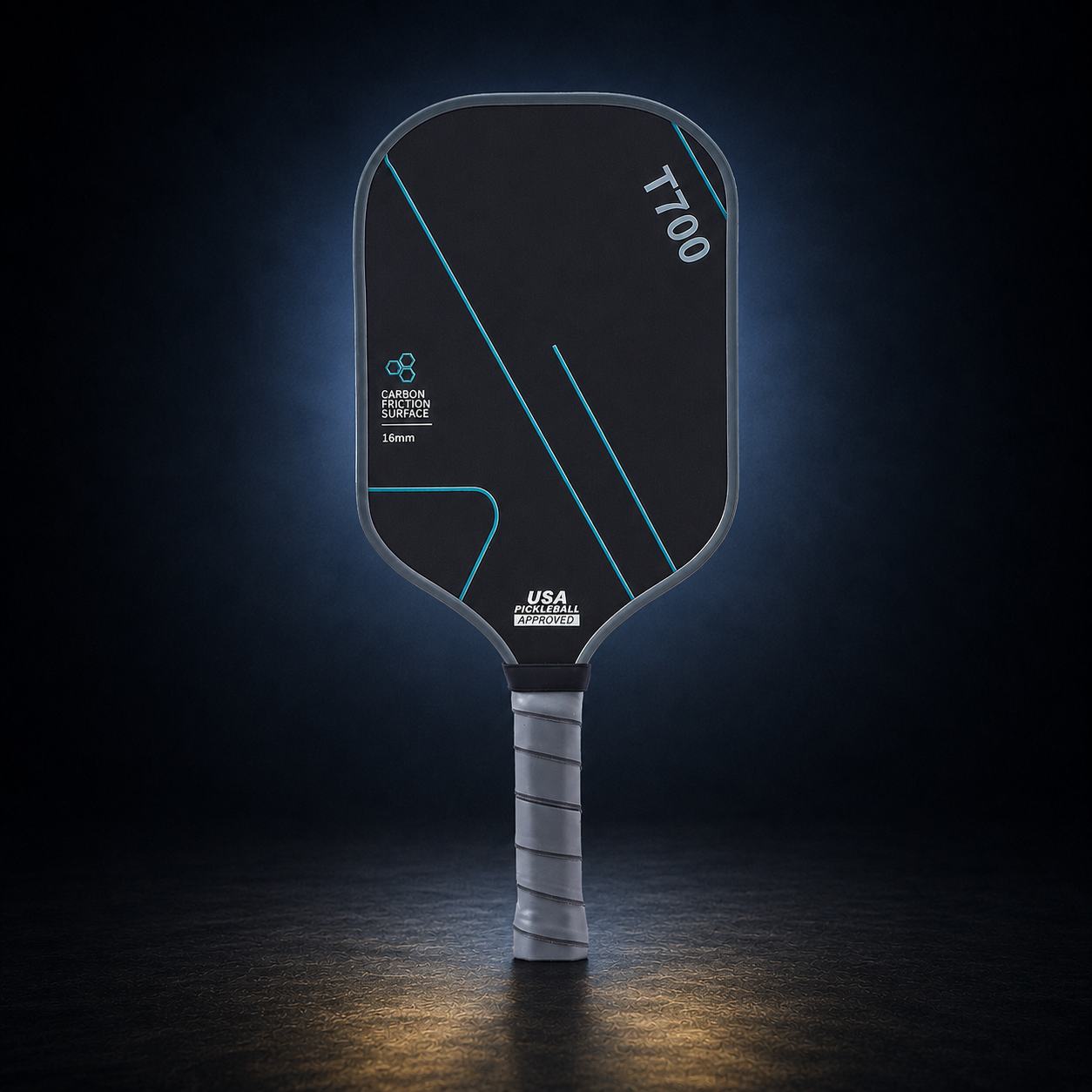 Aldren Signature Heritage T700 paddle, dark studio front view — ALDREN_DARK_53183338053999_FRONT