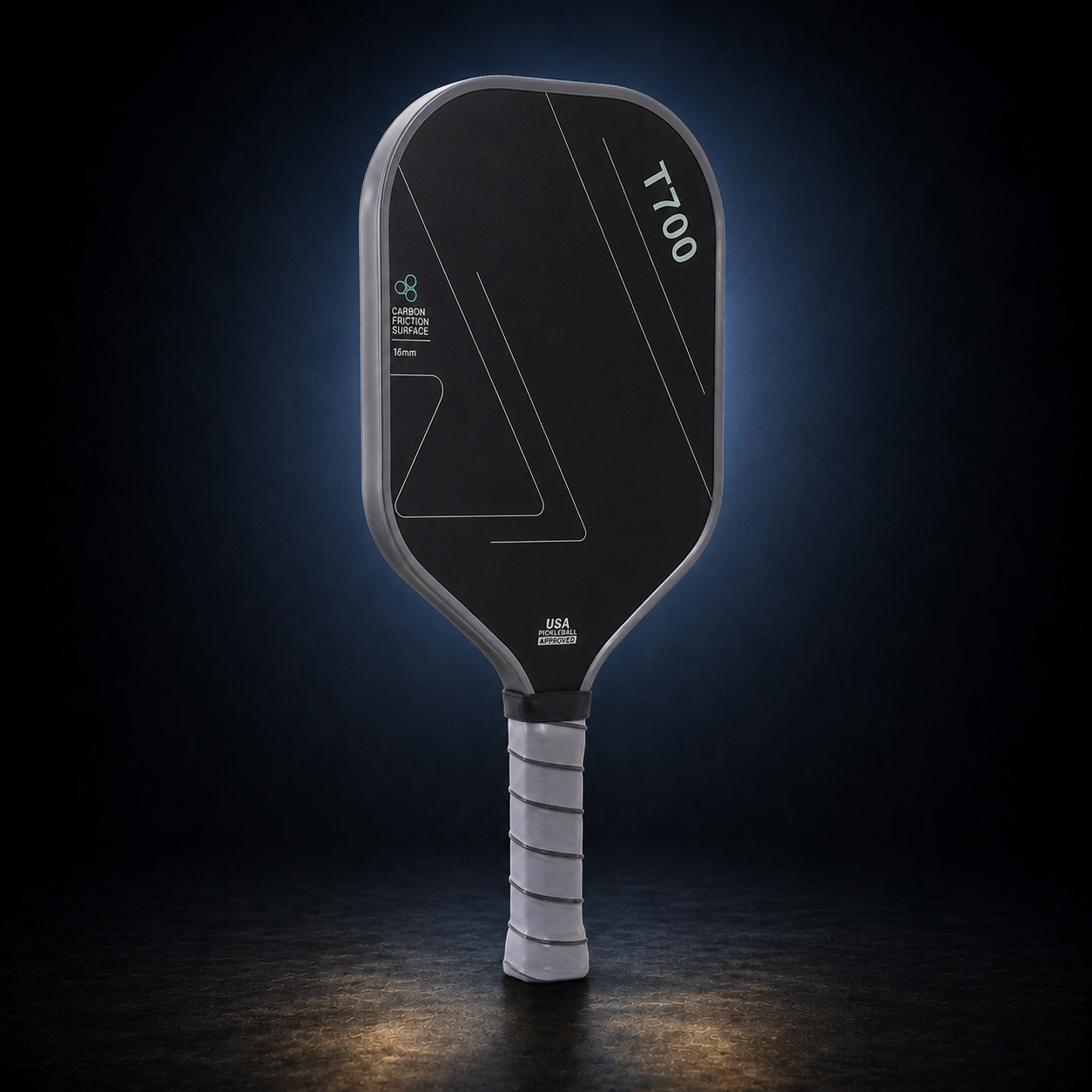Aldren Signature Onyx T700 paddle, upright dark studio three-quarter view — ALDREN_DARK_53183338152303_ANGLE
