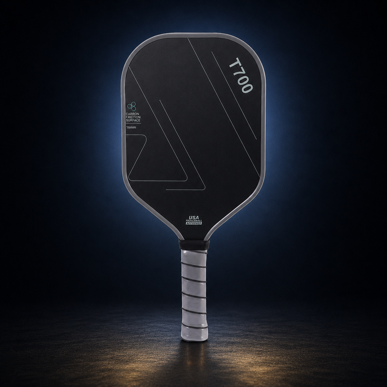 Aldren Signature Onyx T700 paddle, dark studio front view — ALDREN_DARK_53183338152303_FRONT