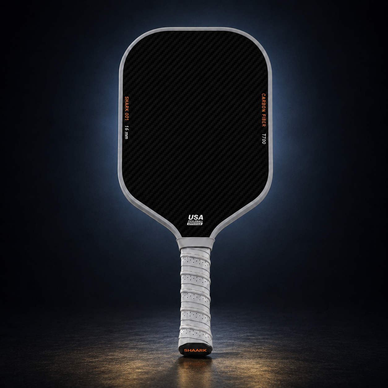Aldren Signature Onyx II T700 paddle, dark studio front view — ALDREN_DARK_53183338185071_FRONT