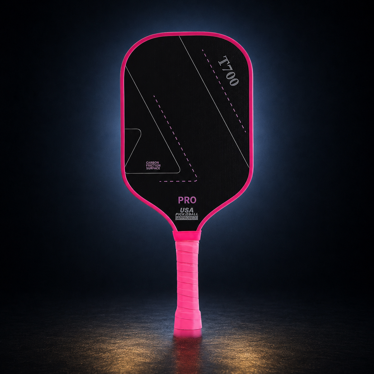 Aldren Signature Riviera T700 paddle, dark studio front view — ALDREN_DARK_53183338283375_FRONT