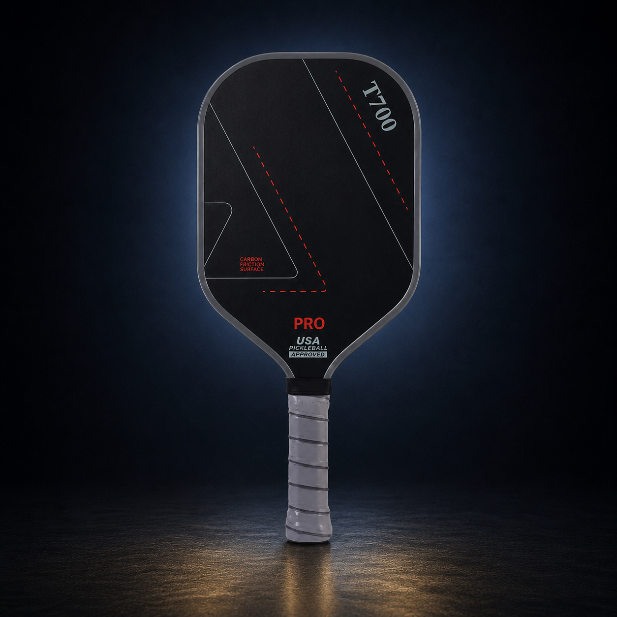Aldren Signature Vanguard T700 paddle, dark studio front view — ALDREN_DARK_53183338119535_FRONT