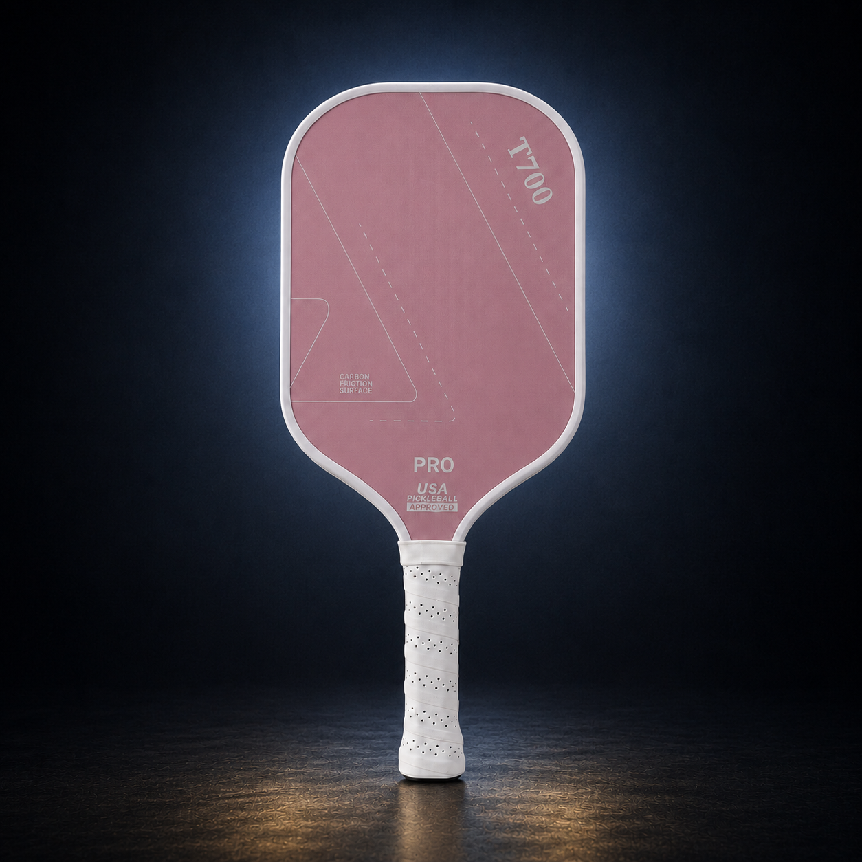 Aldren Signature Verona T700 paddle, dark studio front view — ALDREN_DARK_53183338414447_FRONT
